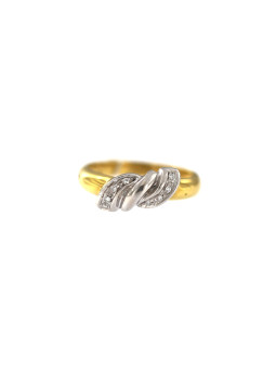Yellow gold ring with diamonds DGBR11-21