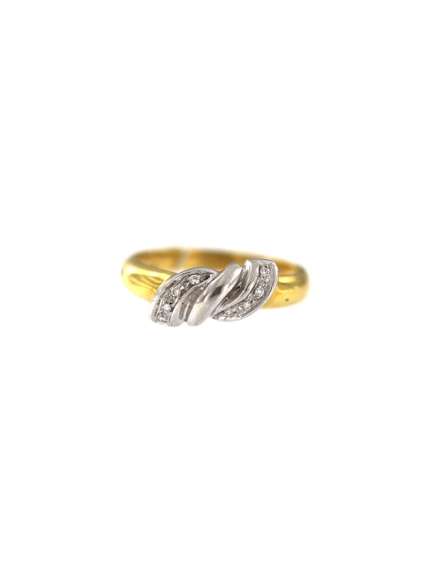 Yellow gold ring with diamonds DGBR11-21