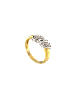 Yellow gold ring with diamonds DGBR11-21