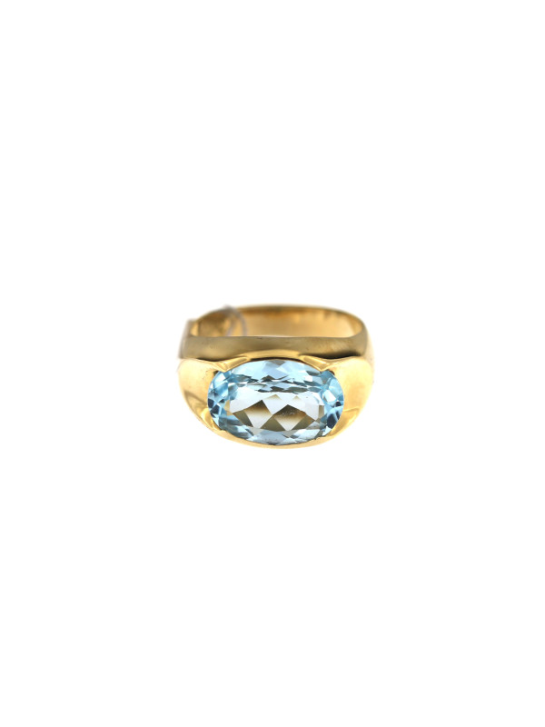 Yellow gold ring with topaz DGBR12-T-02