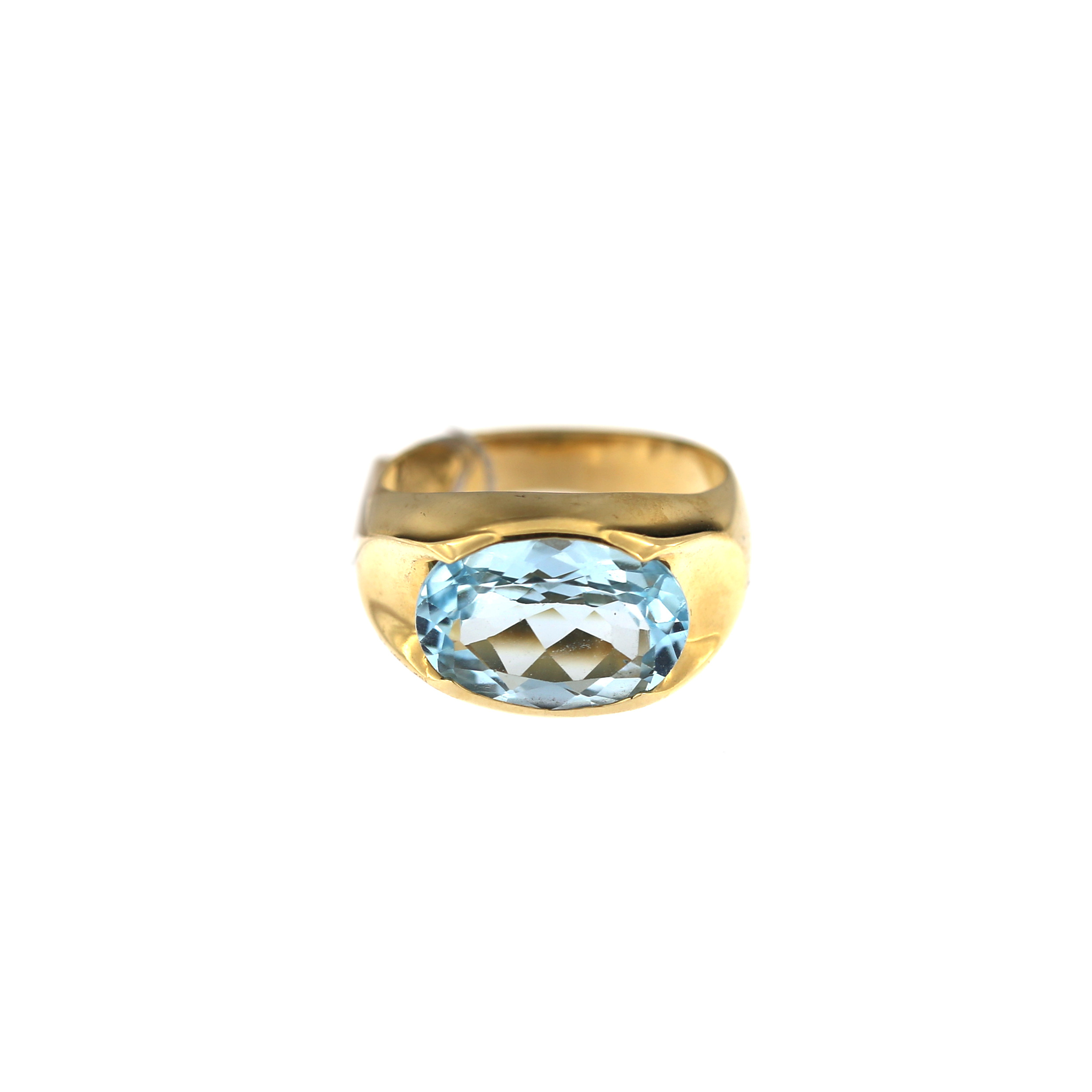 Yellow gold ring with topaz DGBR12-T-02