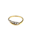 Yellow gold ring with diamonds DGBR08-13 