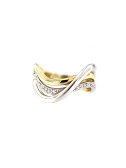 Yellow gold ring with diamonds DGBR11-03