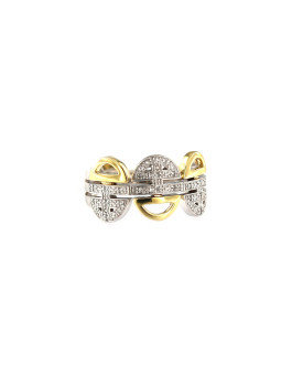 Yellow gold ring with diamonds DGBR11-08