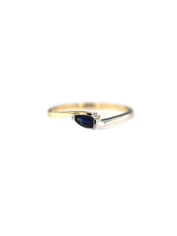 Yellow gold ring with sapphire and diamond DGBR12-SAF-01