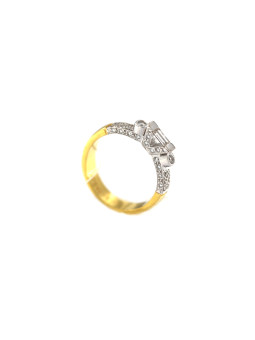 Yellow gold ring with diamonds DGBR14-03