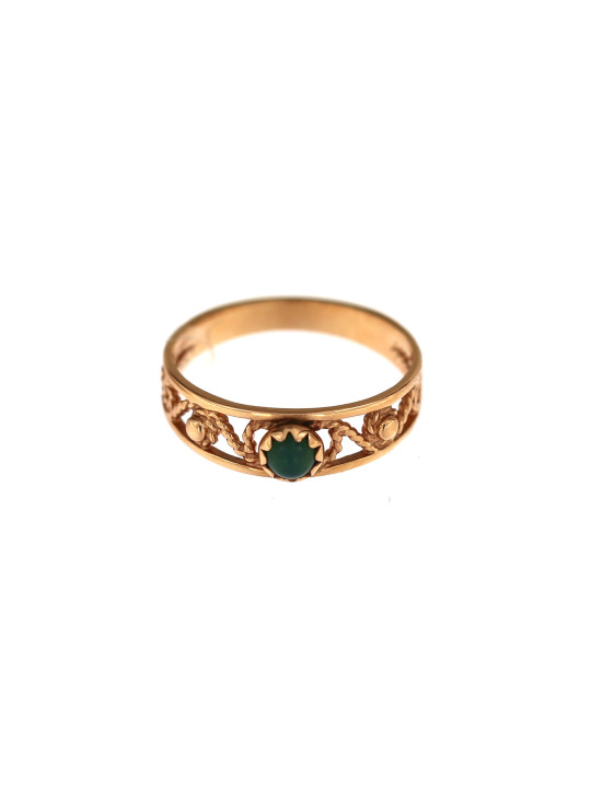 Rose gold jade ring DRA07-05