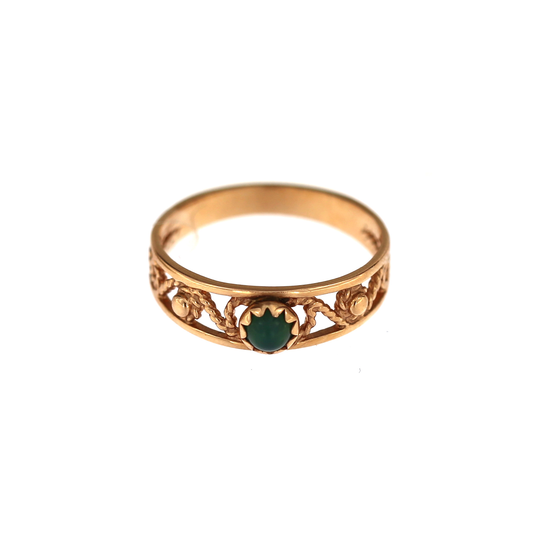 Rose gold jade ring DRA07-05