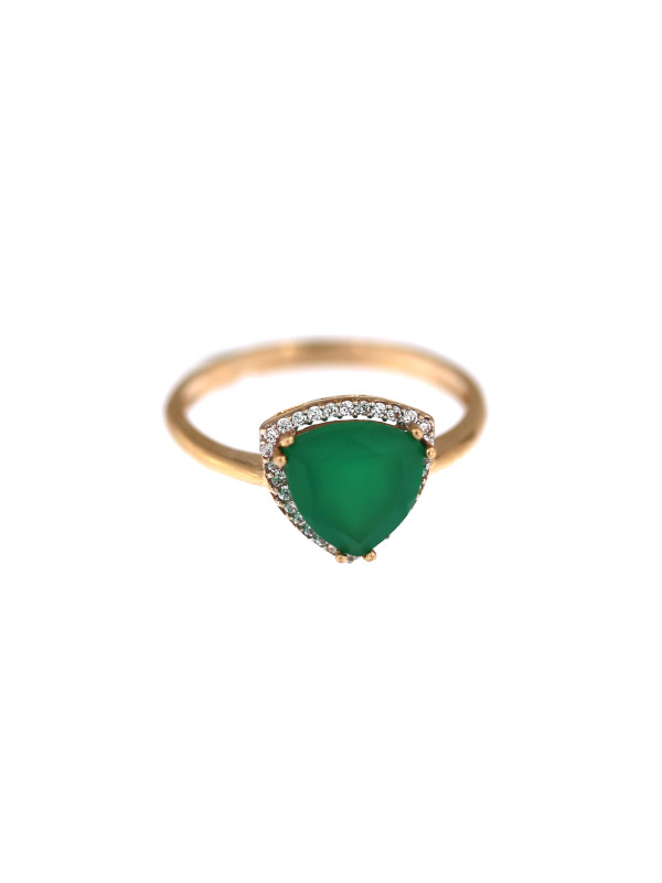 Rose gold chrysoprase ring DRA07-13