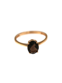 Rose gold smoky quartz ring DRA09-04