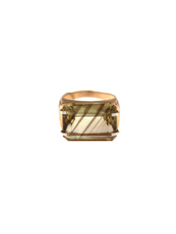 Rose gold quartz ring DRA10-02