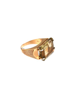 Rose gold quartz ring DRA10-02