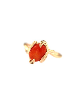Rose gold coral ring DRA12-01