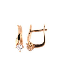 Rose gold zirconia earrings BRA04-02-35