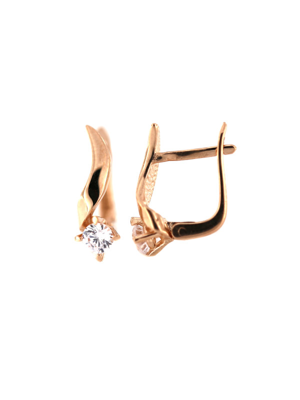 Rose gold zirconia earrings BRA04-02-35