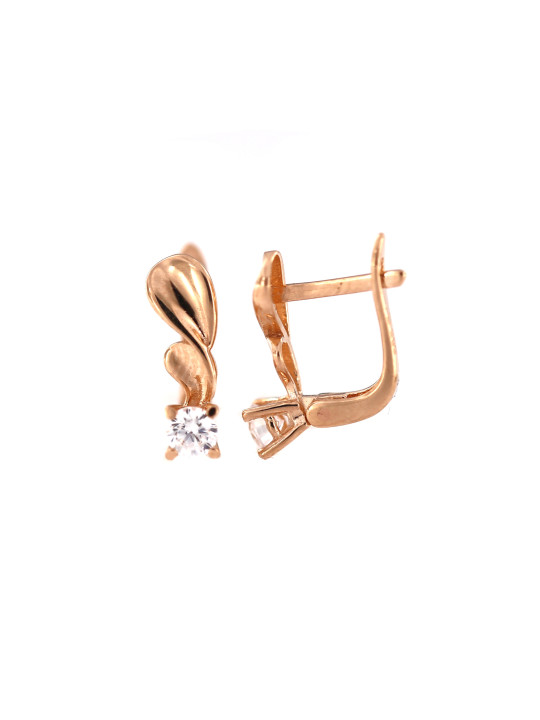 Rose gold zirconia earrings BRA04-02-42
