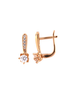 Rose gold zirconia earrings BRA04-02-43