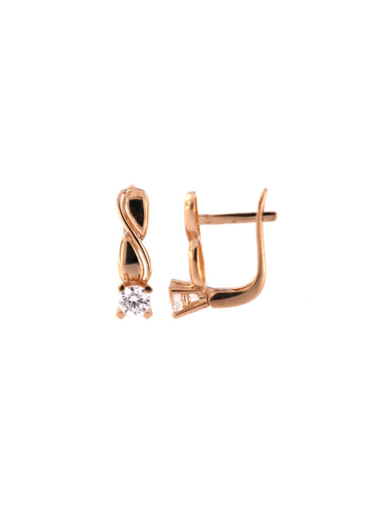 Rose gold zirconia earrings BRA04-02-45