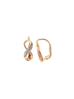 Rose gold zirconia earrings BRA04-18-05