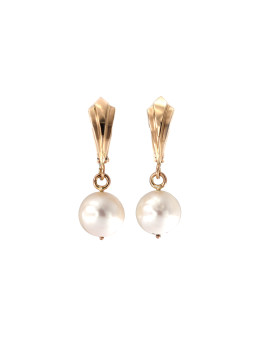 Rose gold pearl earrings BRP01-01-02