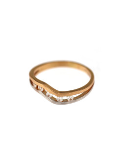 Auksinis žiedas su cirkoniais DRAM03-09