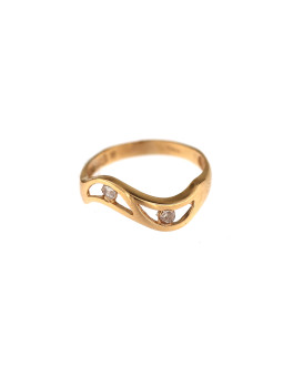 Auksinis žiedas su cirkoniais DRAM03-13