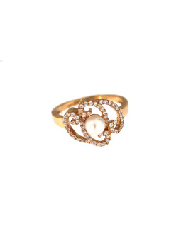 Rose gold pearl ring DRP02-03