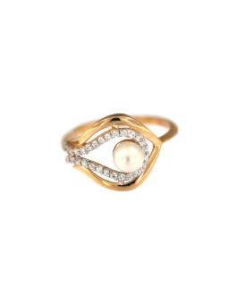 Rose gold pearl ring DRP02-04