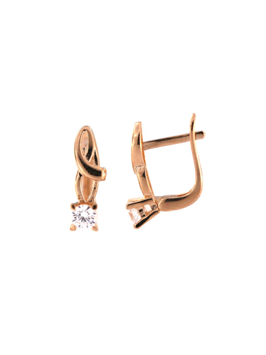 Rose gold zirconia earrings BRA04-02-38