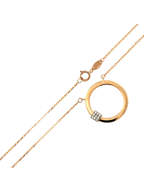 Rose gold pendant necklace CPR31-01