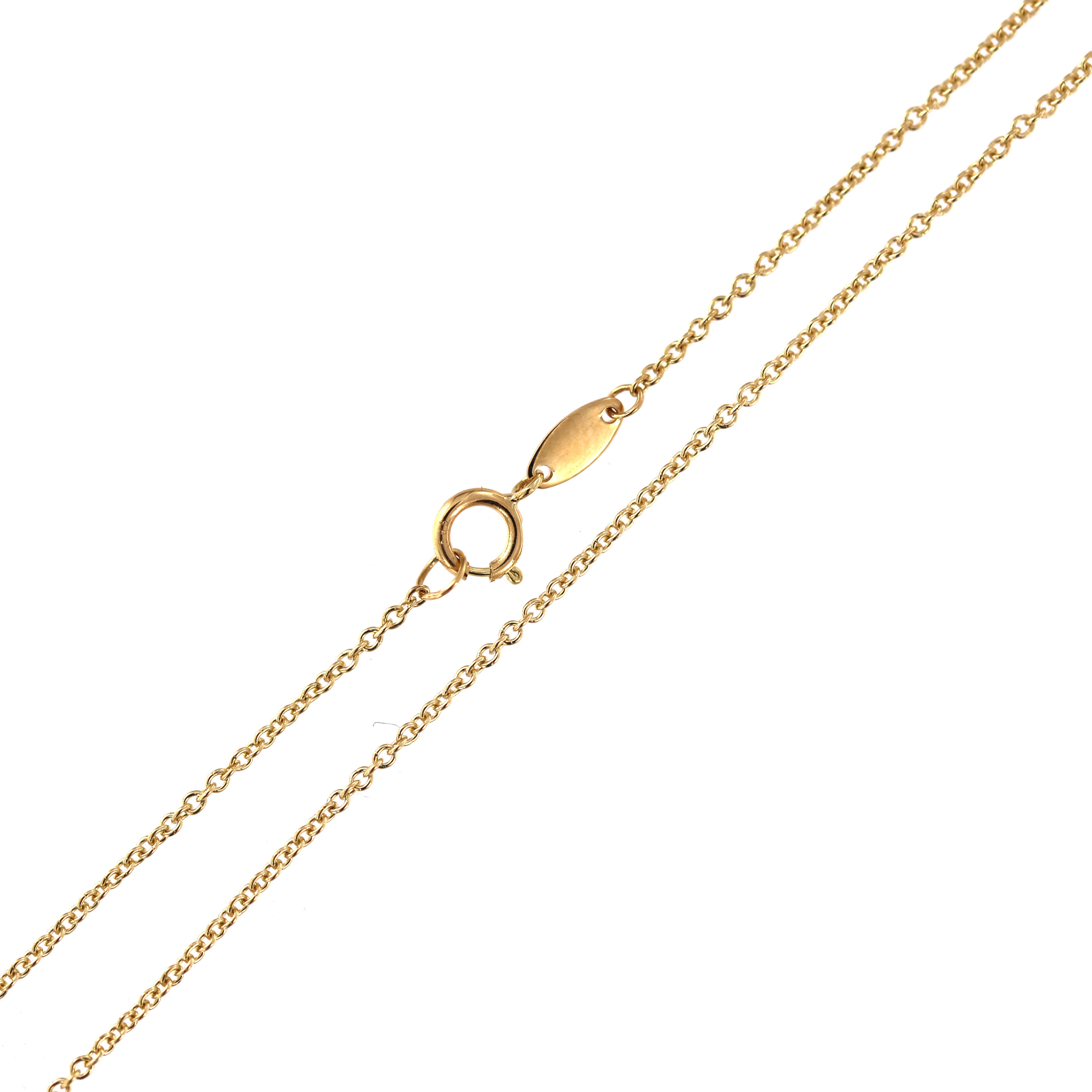 Yellow gold chain CGCAB7-0.90MM 38 CM
