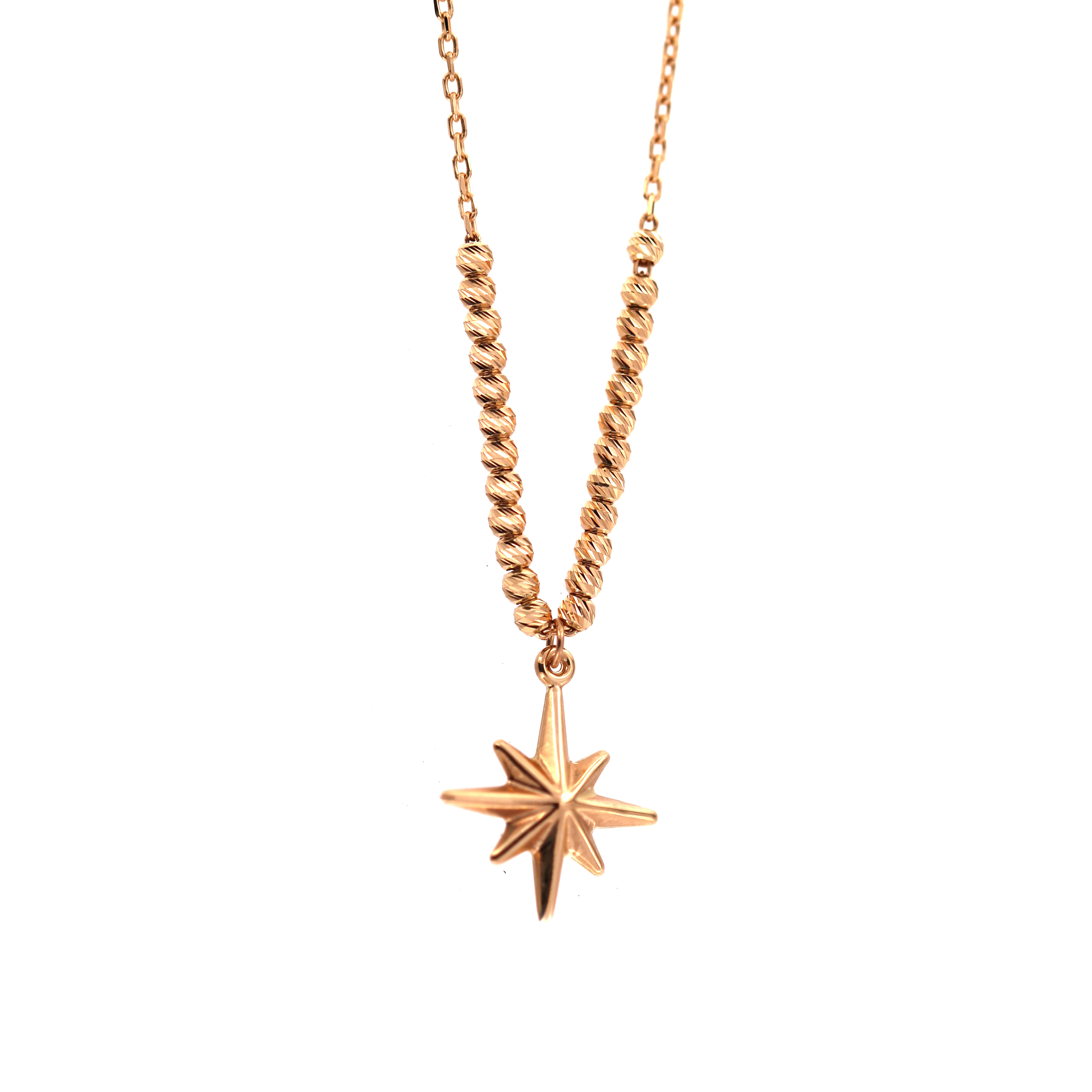 Rose gold pendant necklace CPR39-01 40/45CM