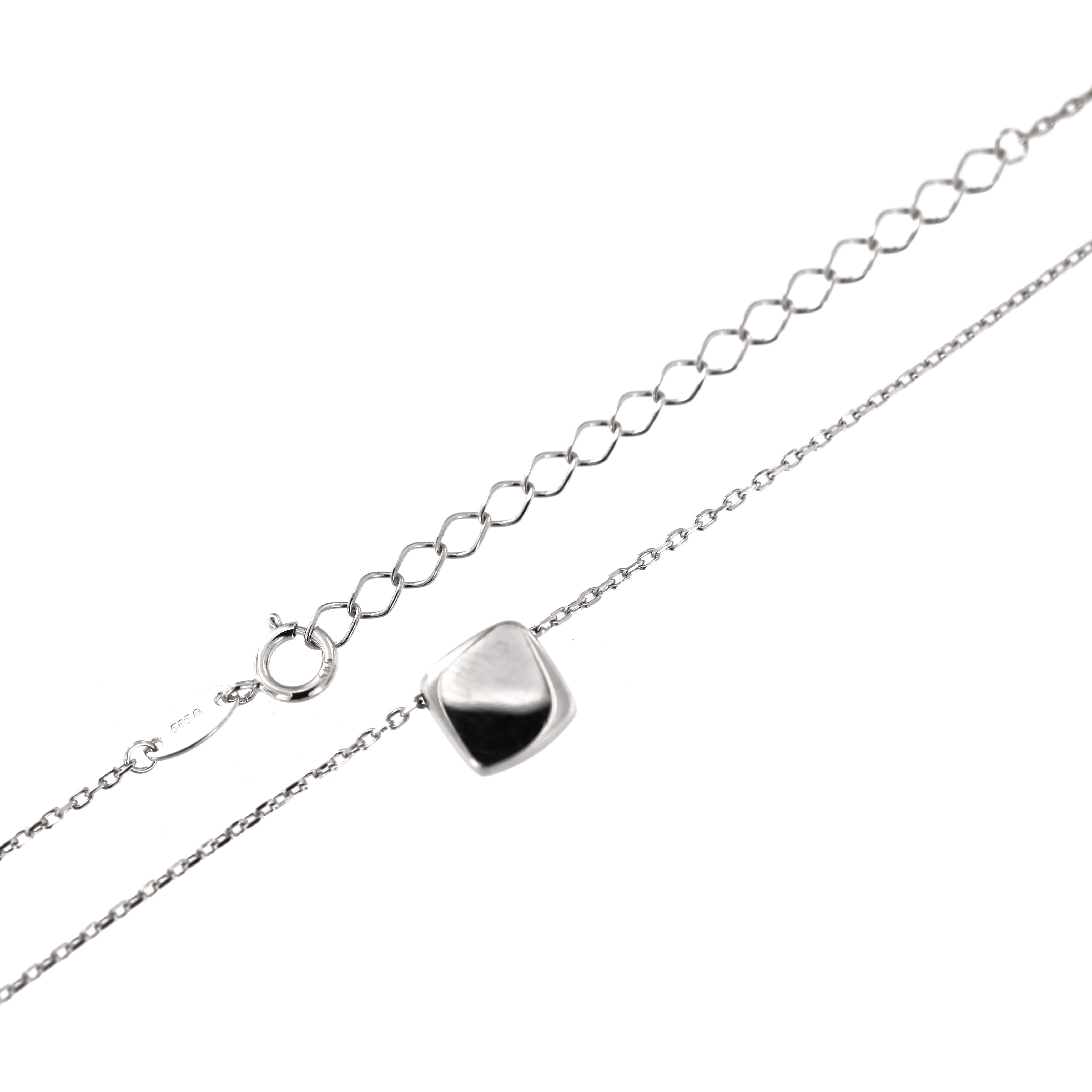White gold pendant necklace CPB04-03 40/45