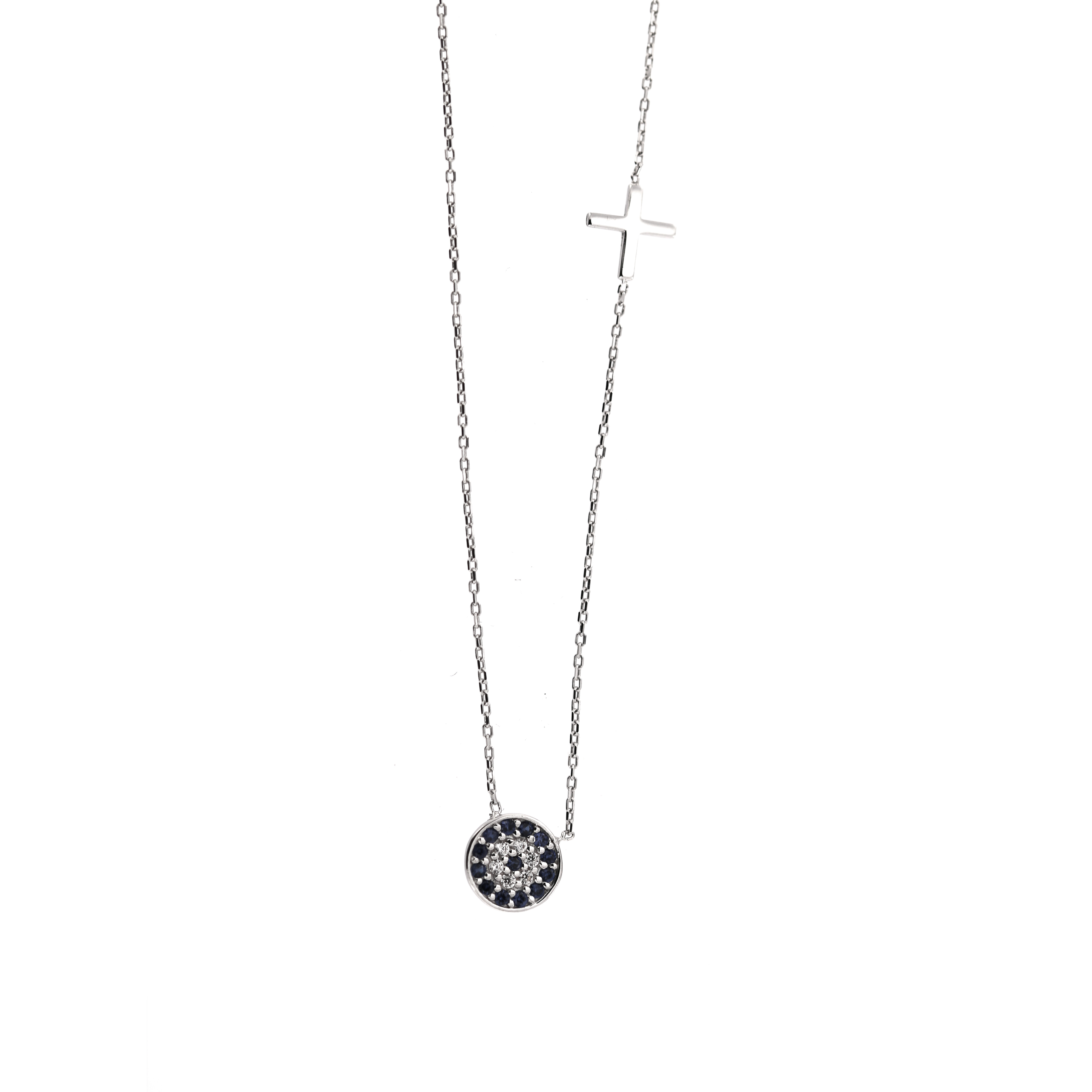White gold pendant necklace CPB08-01 45/50