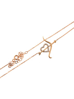 Rose gold pendant necklace CPR10-15