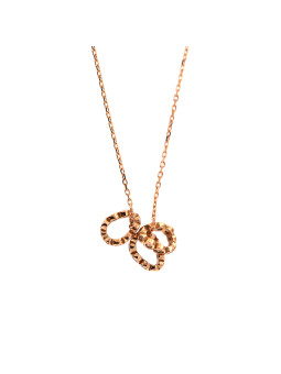Rose gold pendant necklace CPR31-07 40/45