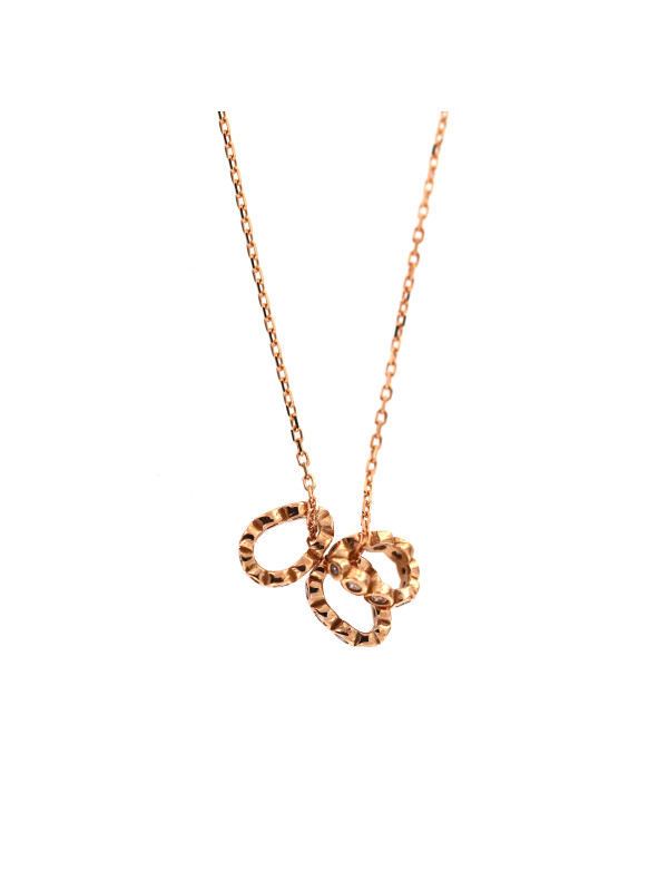 Rose gold pendant necklace CPR31-07 40/45