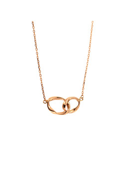 Rose gold pendant necklace CPR31-06 45/50