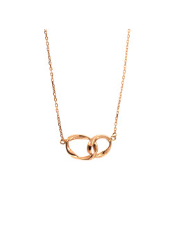 Rose gold pendant necklace CPR31-06 40/45
