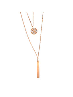 Rose gold pendant necklace CPR25-04