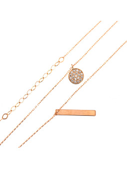 Rose gold pendant necklace CPR25-04