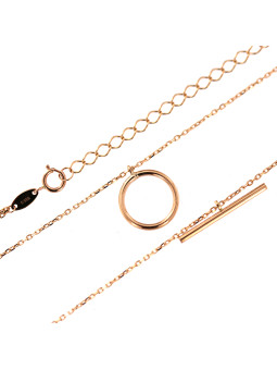Rose gold pendant necklace CPR25-06