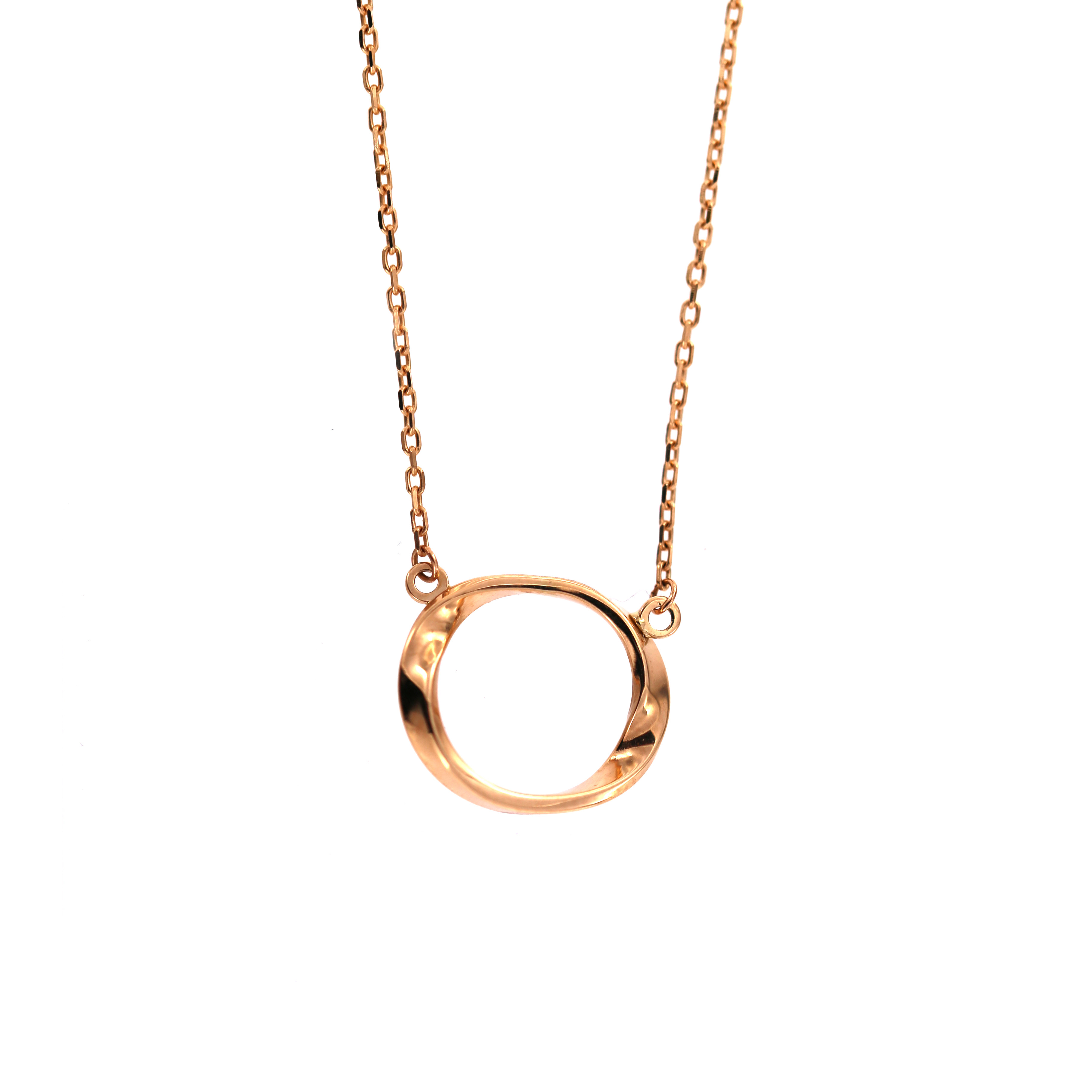 Rose gold pendant necklace CPR31-04