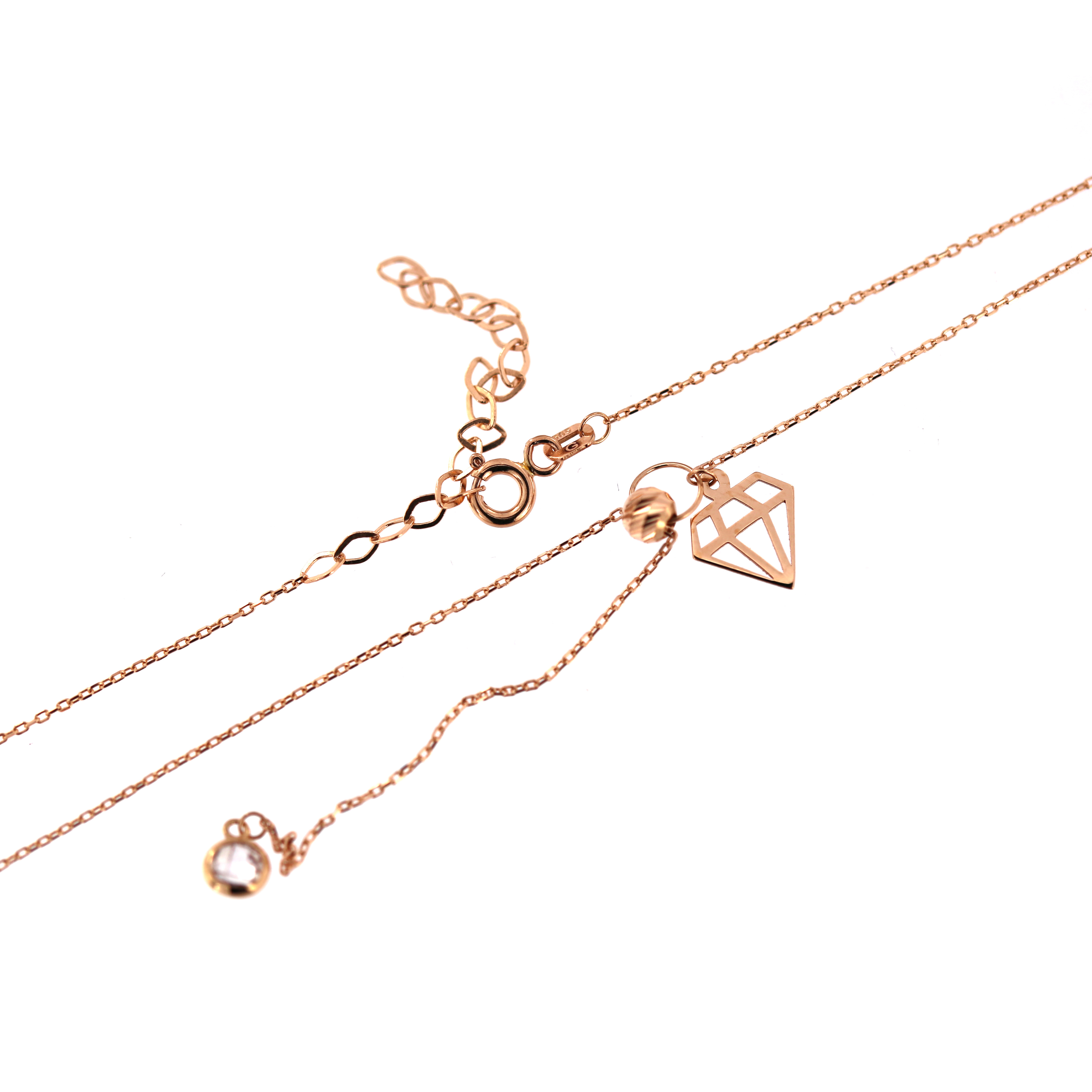 Rose gold pendant necklace CPR29-02