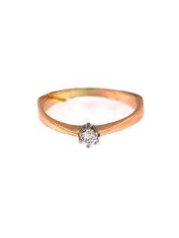 Rose gold ring with diamond DRBR03-02