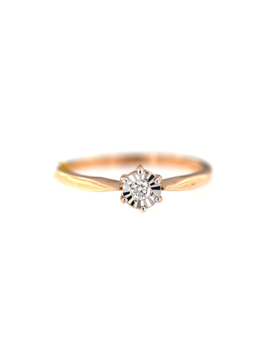 Rose gold ring with diamond DRBR04-01