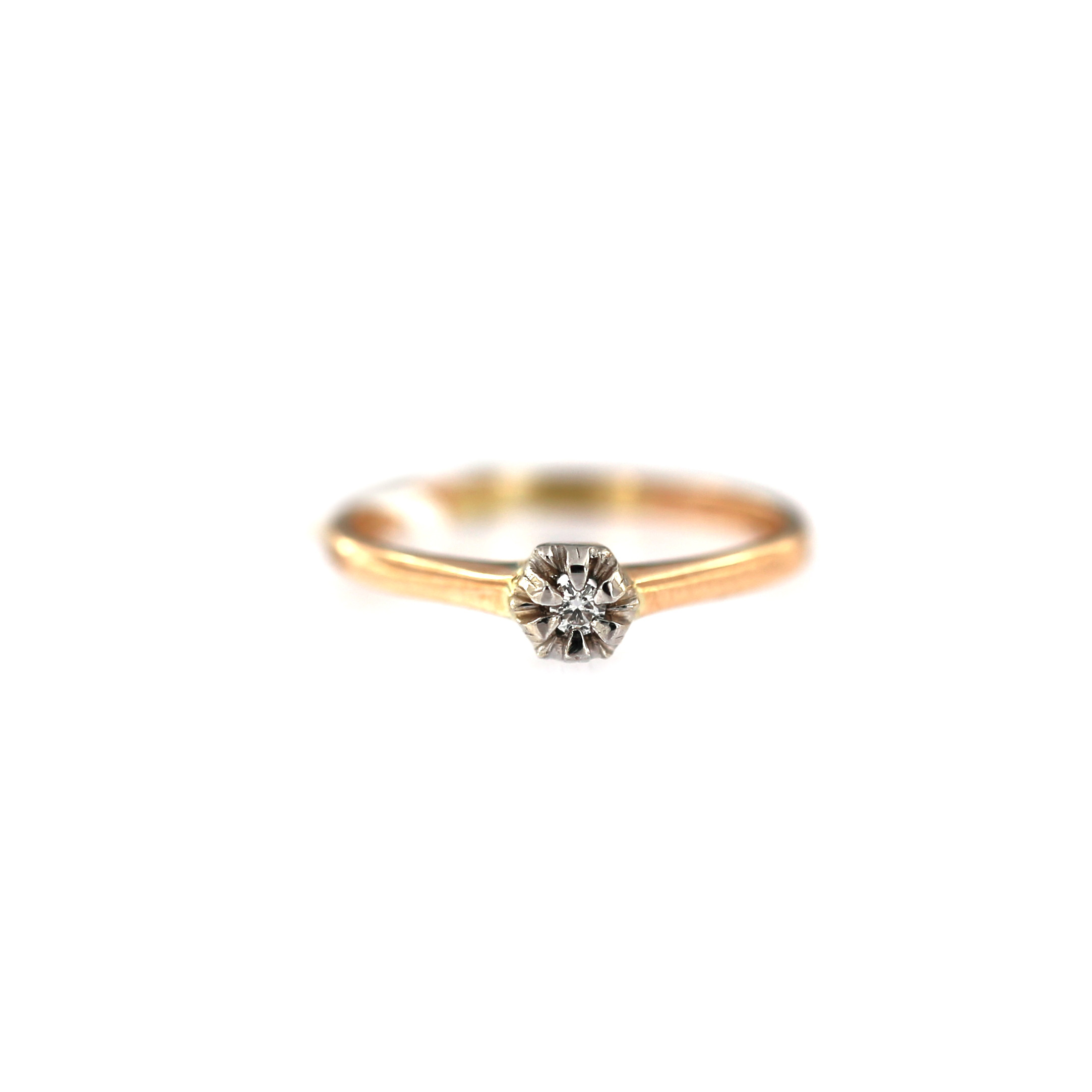 Rose gold ring with diamond DRBR04-14