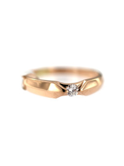 Rose gold ring with diamond DRBR06-02