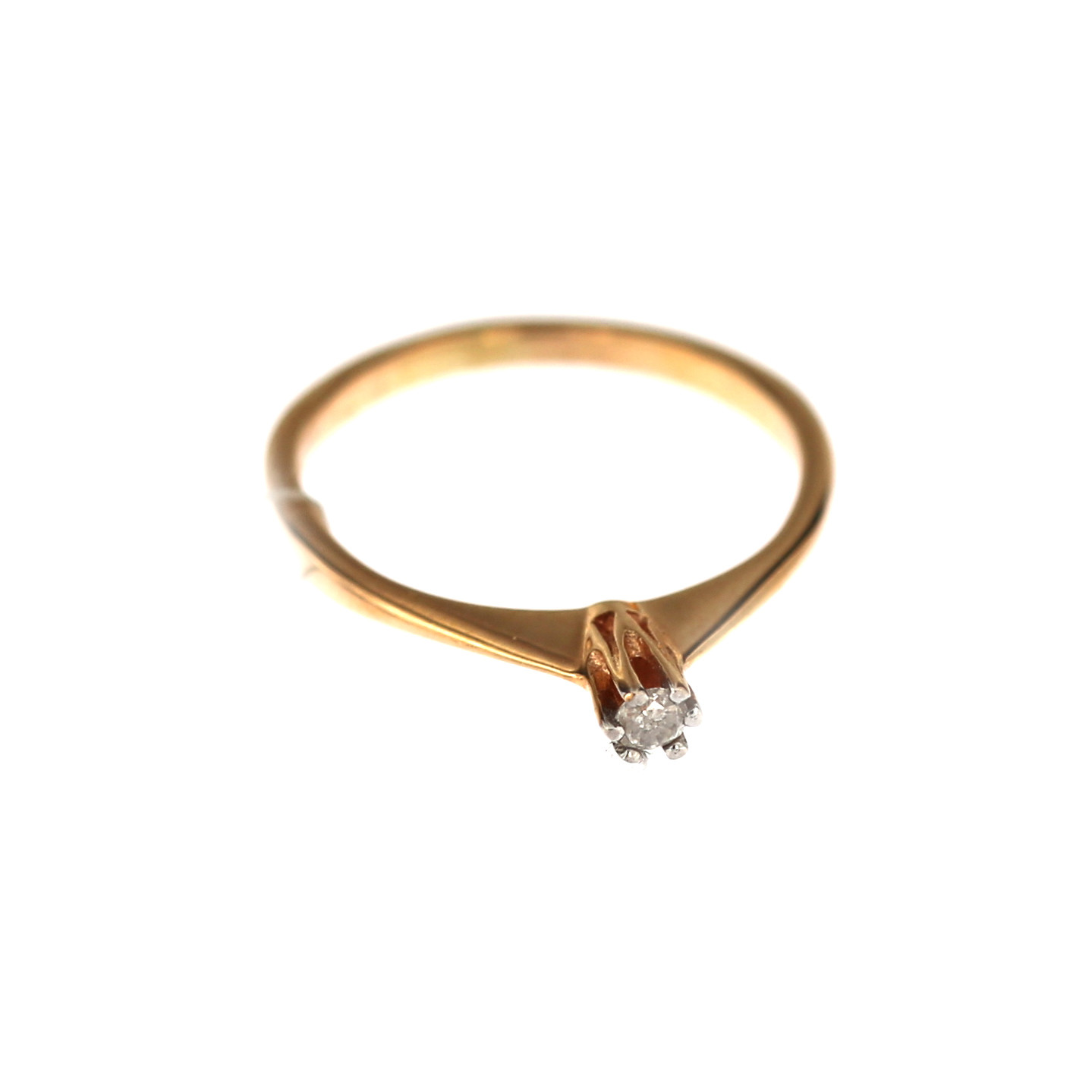 Rose gold ring with diamond DRBR03