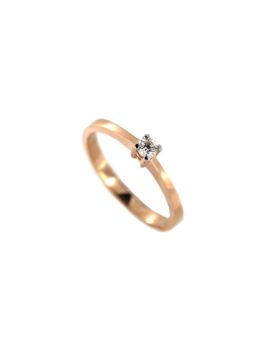 Rose gold ring with diamond DRBR01-25 16.5MM